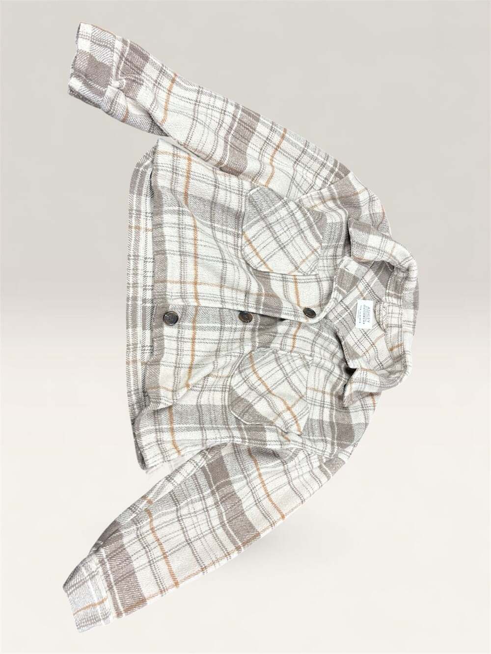 Ashley Outerwear Womens Plaid Button Down Shacket Size M
